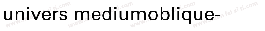 univers mediumoblique字体转换